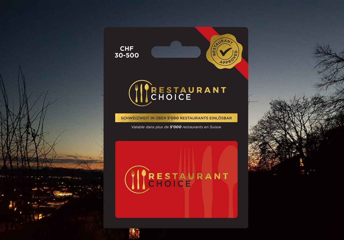 Geschenkkarte für einen Restaurantbesuch