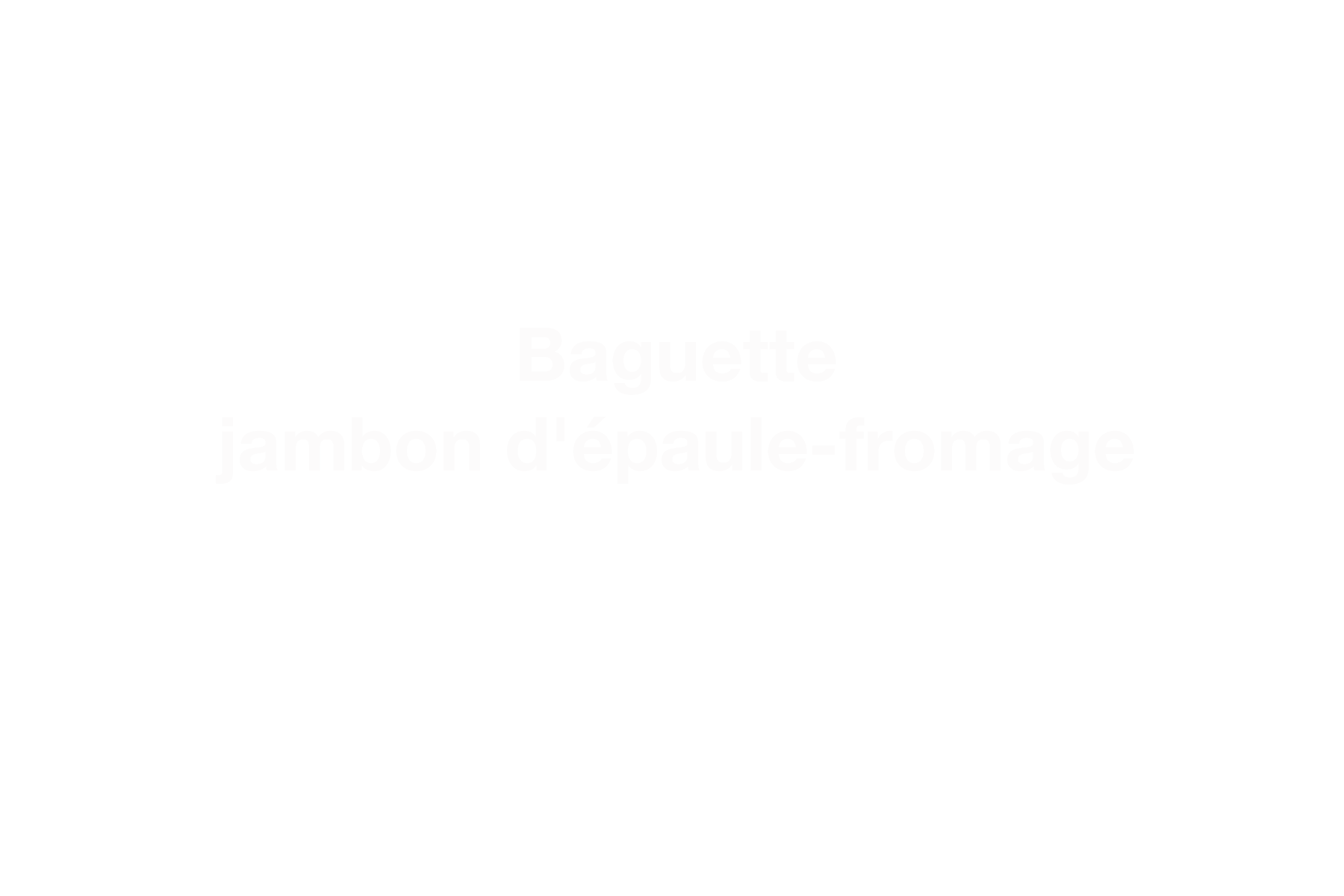 R2G  baguette jambon d'épaule-fromage