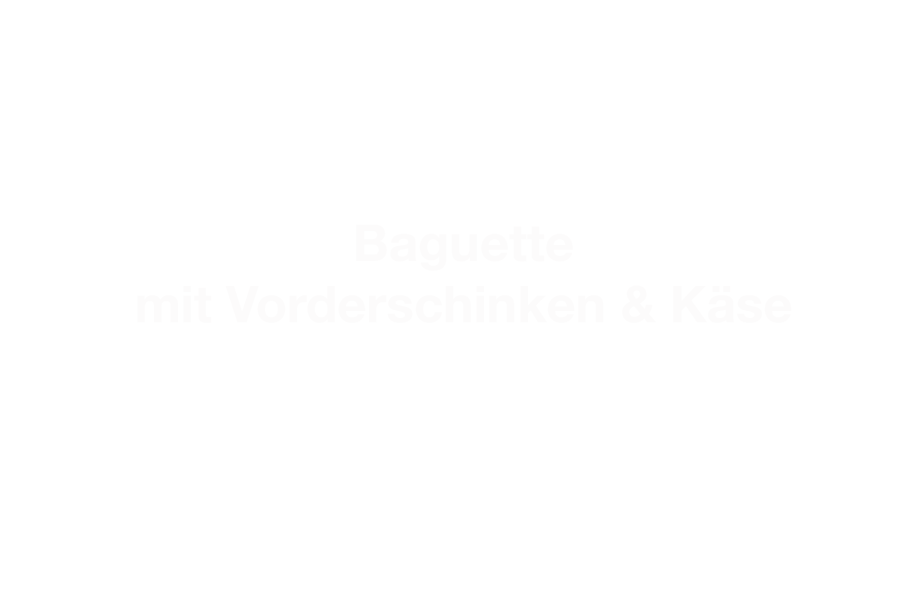 R2G Baguette mit Vorderschinken & Käse