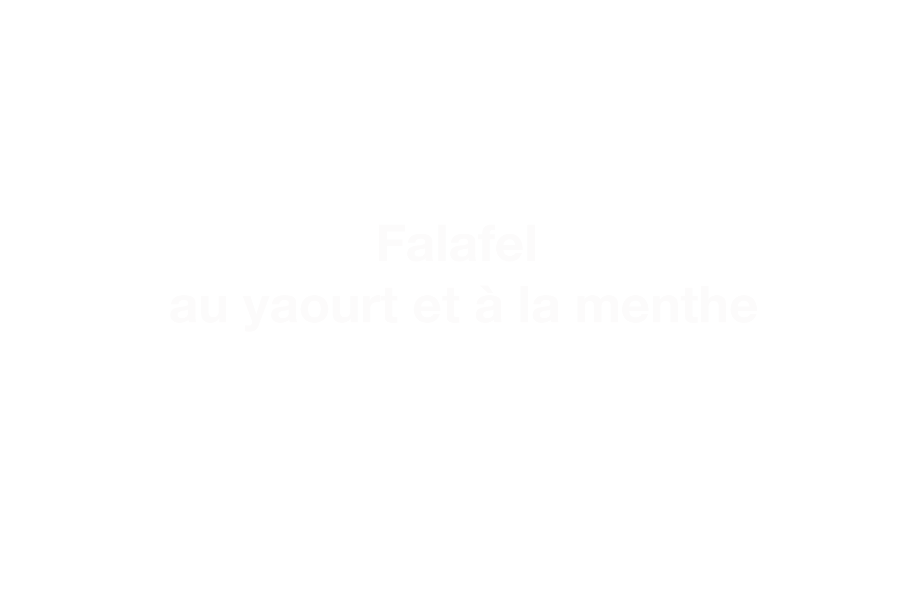 R2G Falafel au yaourt et à la menthe