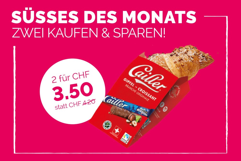 Cailler Gipfeli doppelt geniessen.