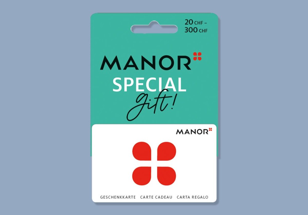 Verschenke Vielfalt: Manor Geschenkkarte.