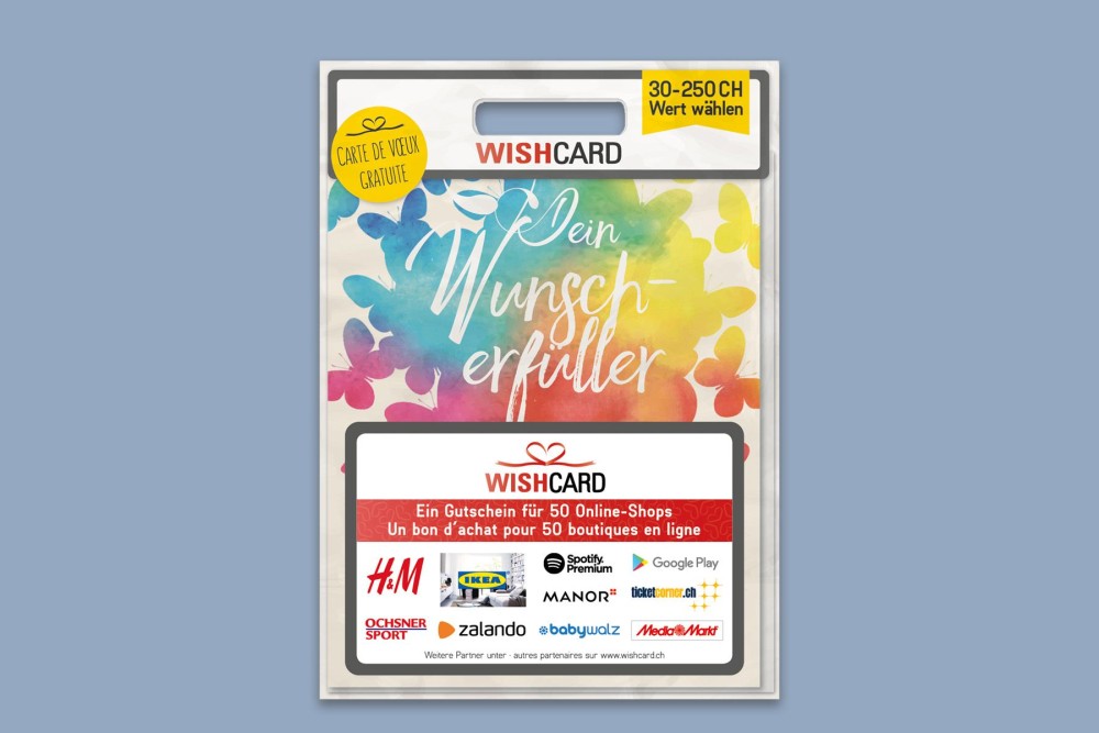 Wishcard - einlösbar bei 100 Onlineshops