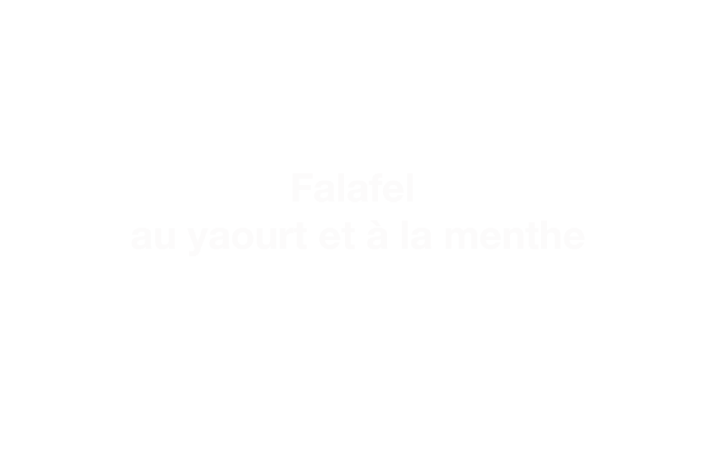 R2G Falafel au yaourt et à la menthe