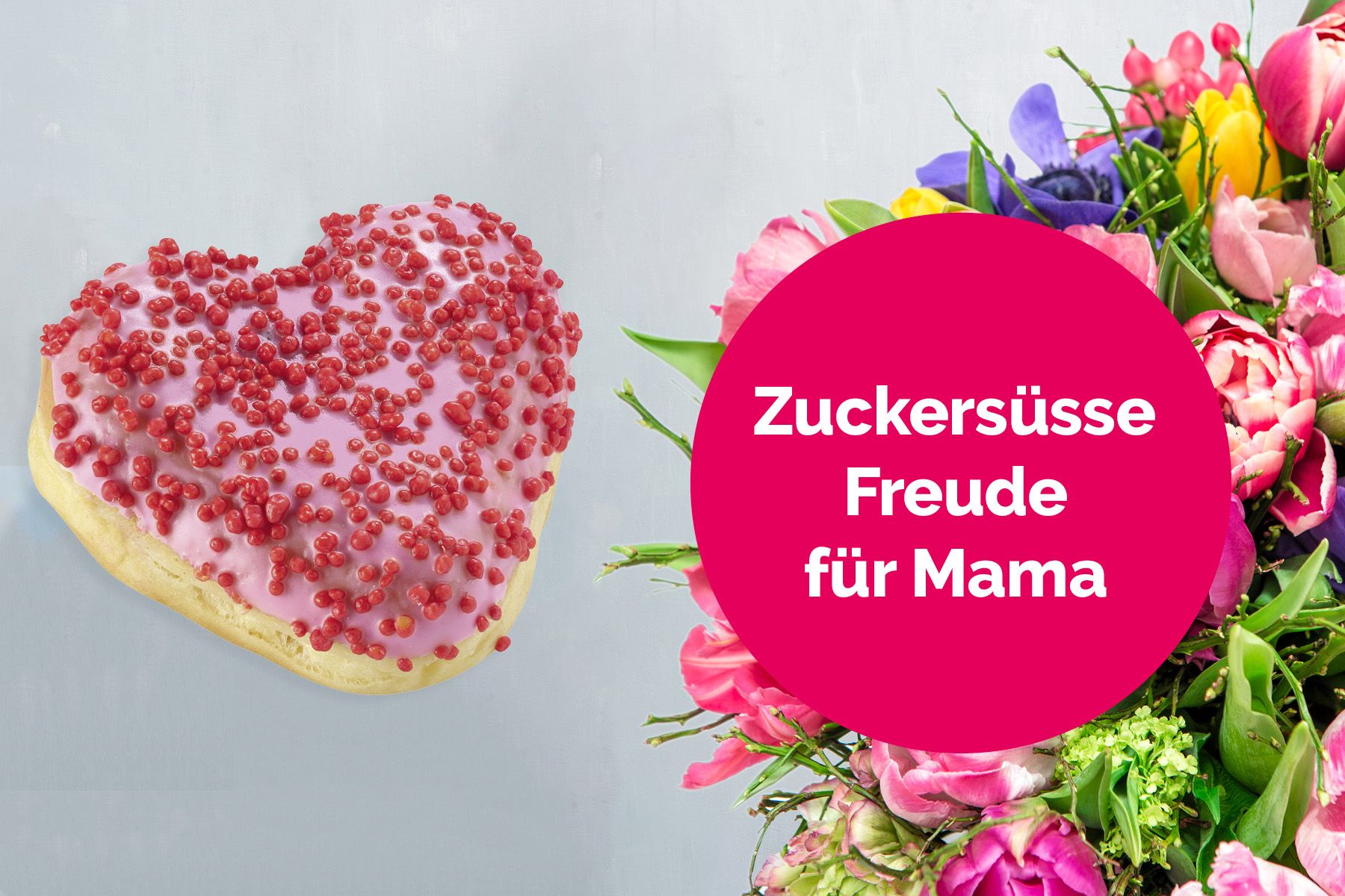 Muttertag! 2 für 1 Herzdonut